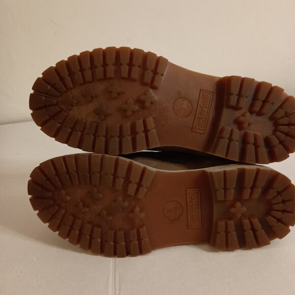 Timberland 2 Tone Tan Suede Sherpa Lined Boots Waterproof Women’s Size 8 - Picture 11 of 16